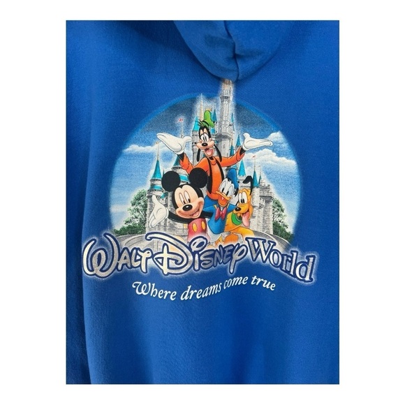 Walt Disney World Blue Hoodie jacket Mickey and friends Where Dream Come True - Picture 4 of 14